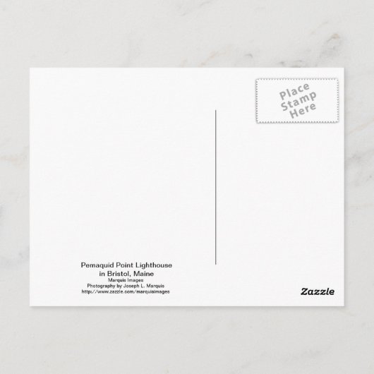 vuurtoren van het punt Pemaquid Briefkaart (Achterkant)