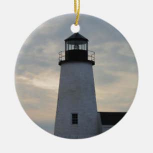 vuurtoren van het punt Pemaquid Keramisch Ornament