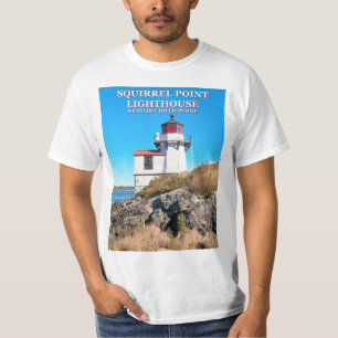 Vuurtoren van het punt van de eekhoorn, Maine T-Sh T-shirt