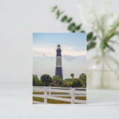 vuurtoren van het strand van tybee noordelijk caro briefkaart (Staand voorkant)