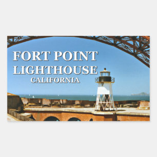 vuurtoren van het type Fort Point, California Stic Rechthoekige Sticker