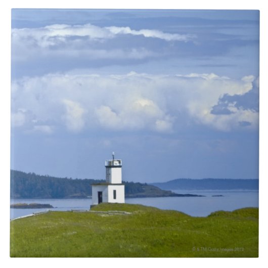 Vuurtoren van het vee op San Juan Island, WA Tegeltje (Voorkant)