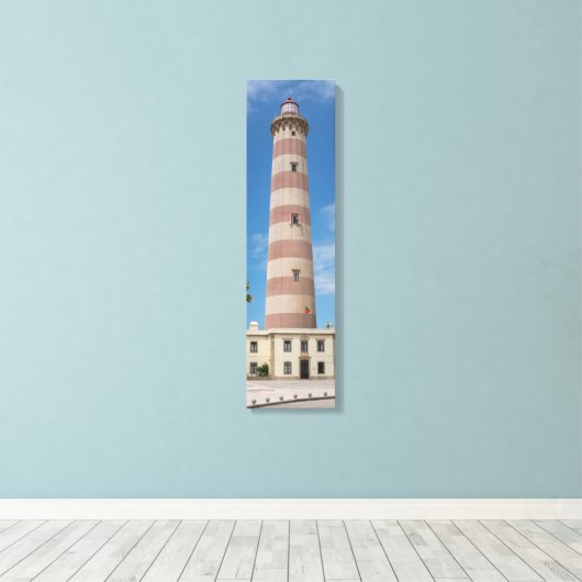 vuurtoren van het verticale canvas Praia da barra (Insitu (Houten vloer))