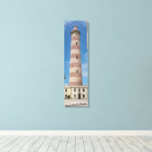 vuurtoren van het verticale canvas Praia da barra Afdruk (Insitu (Houten vloer))