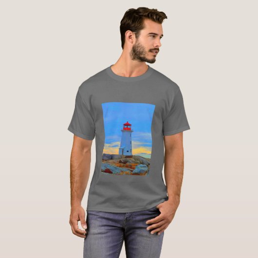 Vuurtoren van het vuurtoren van het shirt van Pegg (Voorkant volledig)