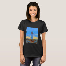Vuurtoren van het vuurtoren van het shirt van Pegg