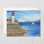 vuurtoren van het Zee Briefkaart (Voorkant / Achterkant)