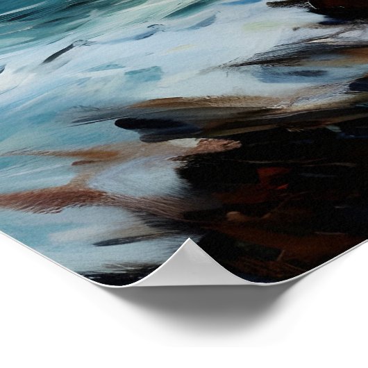 Vuurtoren van het Zee - Franse impressionistische Poster (Hoek)