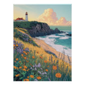 Vuurtoren van het Zee Perfect Poster (Voorkant)