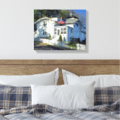 Vuurtoren van het Ziekenhuis, MA Wrapped Canvas (Insitu (Slaapkamer))