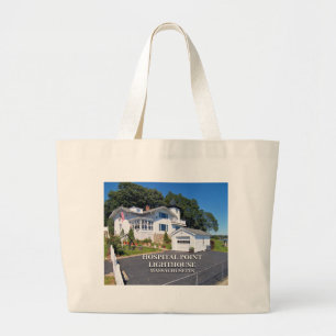 Vuurtoren van het ziekenhuis, Massachusetts Grote Tote Bag