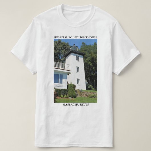 Vuurtoren van het ziekenhuis, Massachusetts T-shirt (Design voorkant)