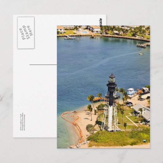 Vuurtoren van Hillsboro Briefkaart (Voorkant / Achterkant)