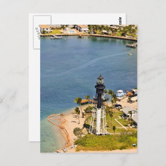 vuurtoren van Hillsboro Briefkaart (Voorkant / Achterkant)