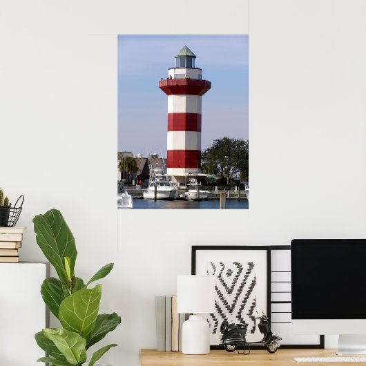 vuurtoren van Hilton Head Poster (Thuiskantoor)