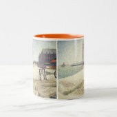 Vuurtoren van Honfleur Tweekleurige Koffiemok (Center)