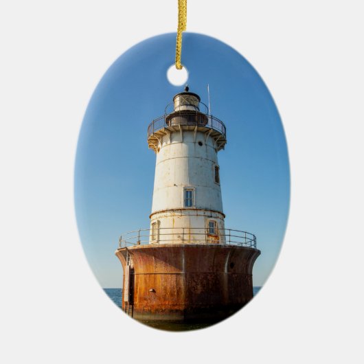 Vuurtoren van Hoopers Keramisch Ornament (Voorkant)