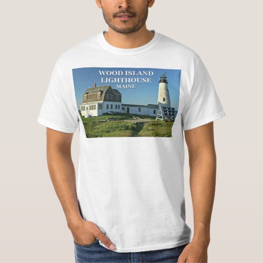 Vuurtoren van hout, Maine T-Shirt (Voorkant)