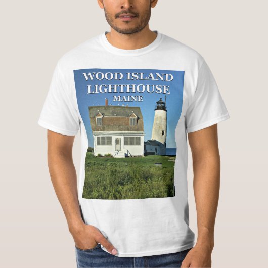 Vuurtoren van hout, Maine T-Shirt (Voorkant)