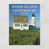 Vuurtoren van houten eilanden, Maine Briefkaart (Voorkant)