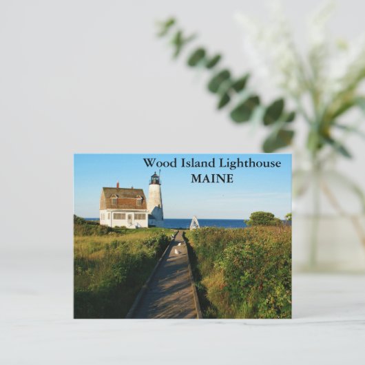 Vuurtoren van houten eilanden, Maine Briefkaart (Staand voorkant)