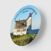 Vuurtoren van houten eilanden, ringbandklok rond ronde klok (Hoek)