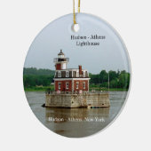 vuurtoren van Hudson Athens Keramisch Ornament (Links)