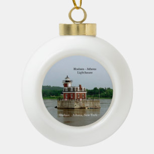 vuurtoren van Hudson Athens Keramische Bal Ornament