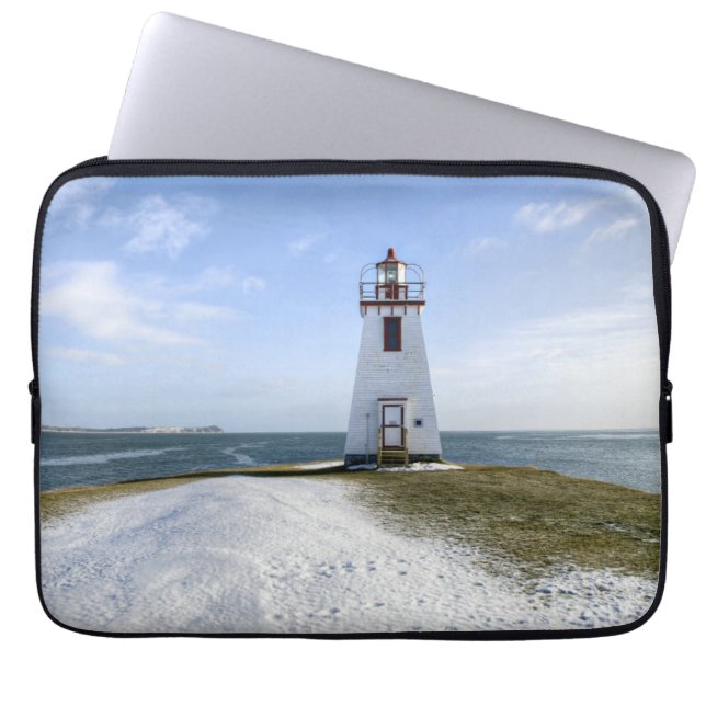 vuurtoren van Inch Arran | New Brunswick Laptop Sleeve (Voorkant)