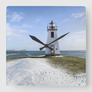 vuurtoren van Inch Arran   New Brunswick Vierkante Klok
