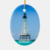 vuurtoren van Islamorada Florida Keramisch Ornament (Voorkant)