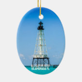 vuurtoren van Islamorada Florida Keramisch Ornament (Achterkant)