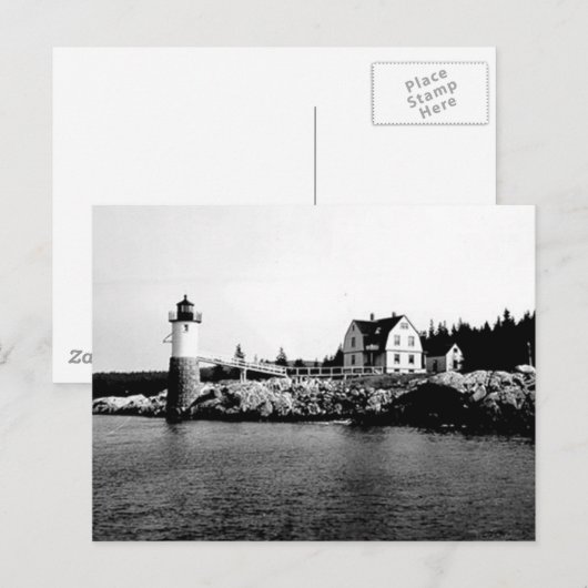 vuurtoren van Isle Au Haut Briefkaart (Voorkant / Achterkant)