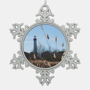 vuurtoren van Kaapmei Tin Sneeuwvlok Ornament