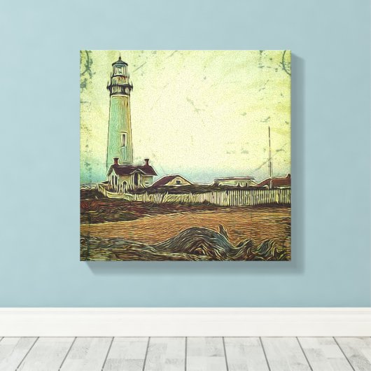 vuurtoren van  kaapolie canvas afdruk (Insitu (Houten vloer))