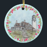 Vuurtoren van Kaapskabeljauw Keramisch Ornament<br><div class="desc">Het Cape Cod Lighthouse Ornament is gemaakt door ArtMuvz Illustration. Bijpassende Vuurtoren kleding, Lichte huis t-shirts, Vuurtorens geschenken. Vuurtoren T-shirt, nautische en verjaardagscadeaus, vuurtoren collector kleding.Vuurtoren geschenken zijn een geweldige manier om iemand die je zorg, vooral als ze houden van de oceaan, de kust, of vuurtorens zelf show. Vuurtorens zijn...</div>