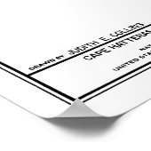 vuurtoren van Kaapverdië Blauwdruk 2 Poster (Hoek)