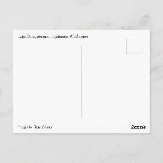 Vuurtoren van Kaapverdië, WA Briefkaart (Achterkant)