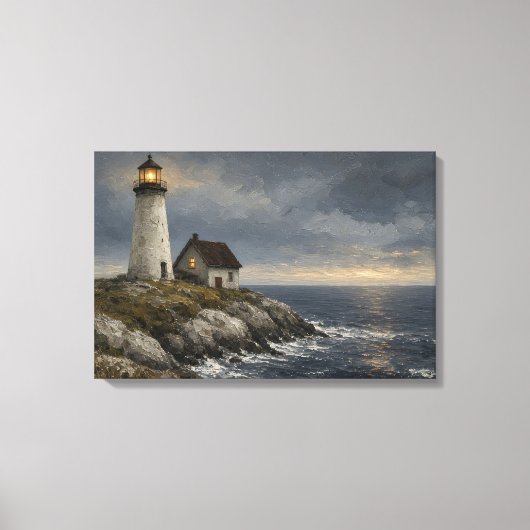 Vuurtoren van Keeper's Light Canvasprint Canvas Afdruk (Voorkant)