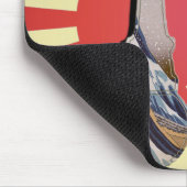 vuurtoren van Kendama Wave met  Japanse vlag Muismat (Hoek)