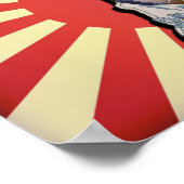 vuurtoren van Kendama Wave met  Japanse vlag Poster (Hoek)