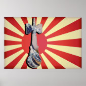vuurtoren van Kendama Wave met  Japanse vlag Poster (Voorkant)