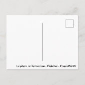 Vuurtoren van Kermorvan Finistère Frankrijk Briefkaart (Achterkant)