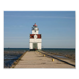 vuurtoren van Kewaunee - meer van Michigan Foto Afdruk