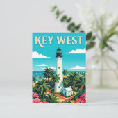 Vuurtoren van Key West Briefkaart (Staand voorkant)