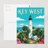 Vuurtoren van Key West Briefkaart (Voorkant / Achterkant)