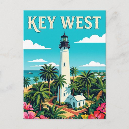 Vuurtoren van Key West Briefkaart (Voorkant)