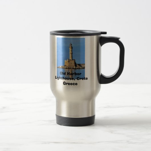 Vuurtoren van Kreta, oude haven, oude haven ... Reisbeker (Rechts)