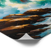Vuurtoren van Licht en Storm – Abstract  Poster (Hoek)