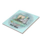 vuurtoren van Louisiana Tegeltje (Zijkant)